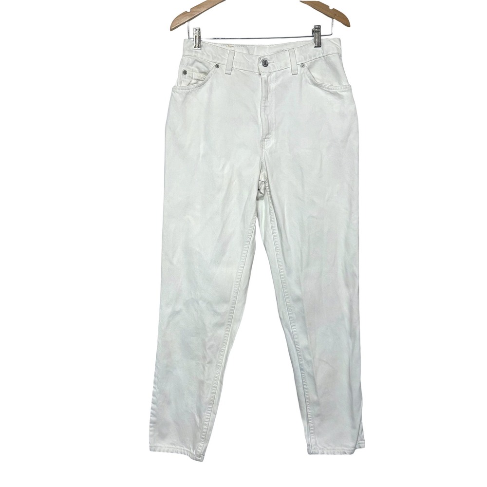 Vintage Levis‎ 950 White Relaxed Fit Tapered Leg High Rise Jeans Womens Med USA